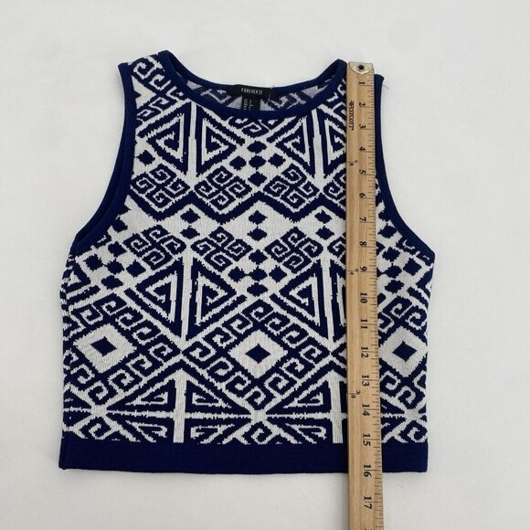 Forever 21 Knit Crop Top Aztec Southwestern Size Small NWT - Picture 4 of 8